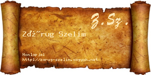 Zárug Szelim névjegykártya